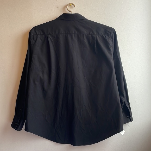 Calvin Klein Non Iron Black Dress Shirt Size 18.5 - Picture 6 of 8